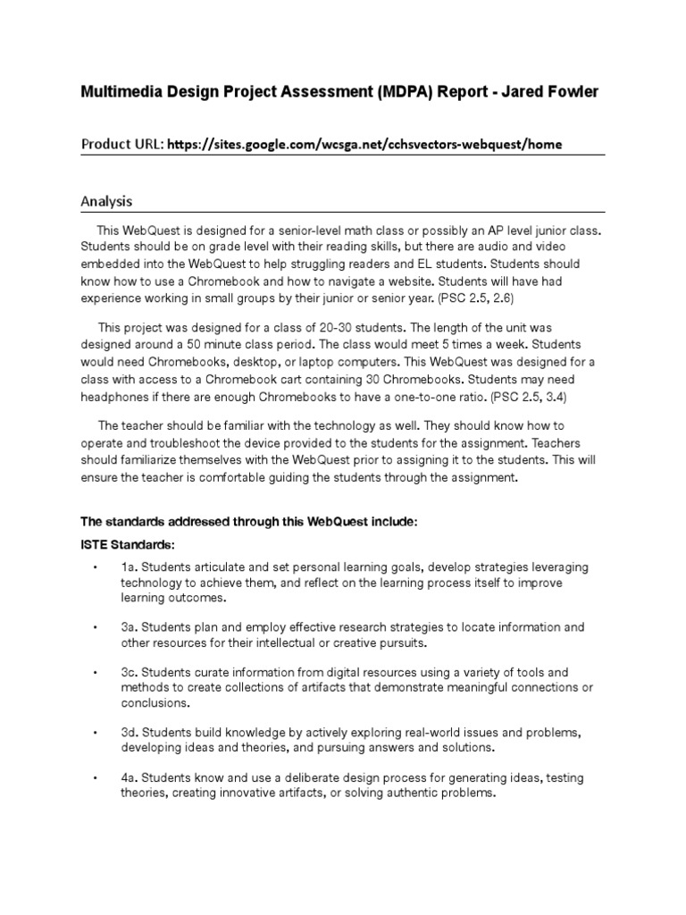 MDP Projectreport Jfowler | PDF | Euclidean Vector | Multimedia