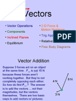 Vectors: - Relative Velocities - Equilibrium