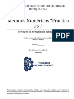 Métodos numéricos para la solución de ecuaciones