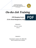 On-the-Job Training: (558 Shopping Center) (Calvo Street Mangatarem, Pangasinan)