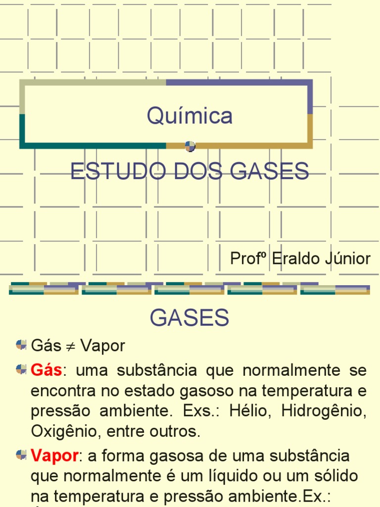 Diferença entre Gás e Vapor na Química | PDF | Gases | Pressão