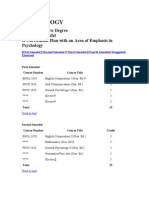 Psychology: Associate of Arts Degree A Curriculum Plan With An Area of Emphasis in Psychology