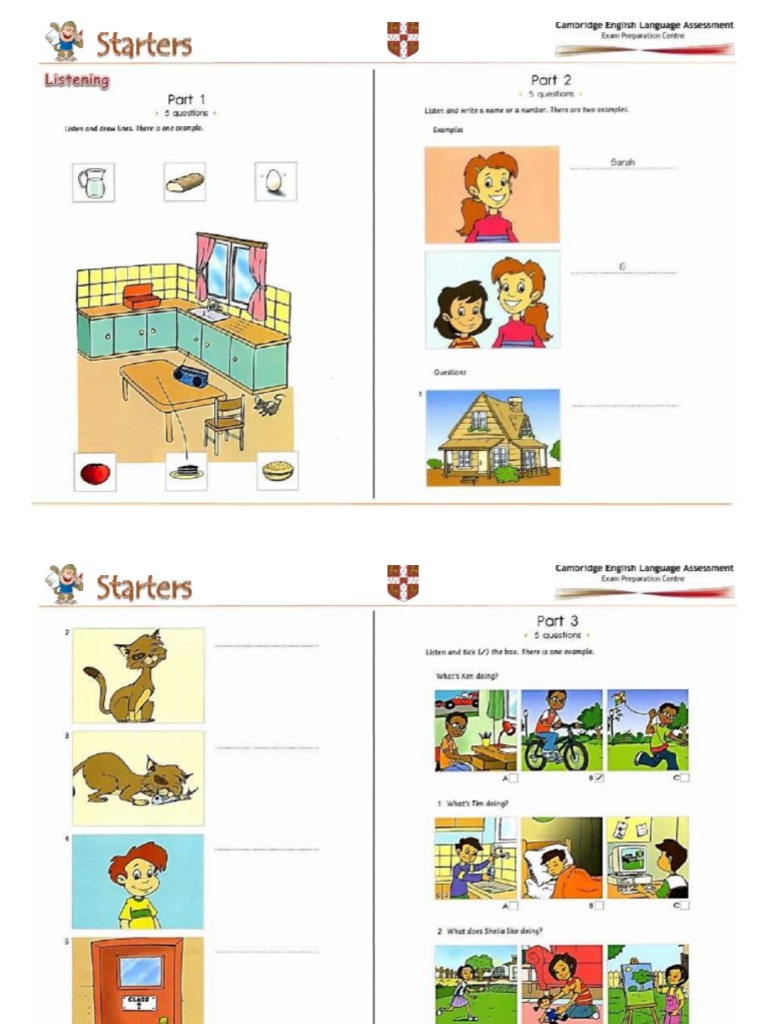 Cambridge Starters PDF