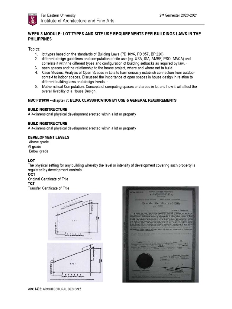 Building Laws and Lot Types in the Philippines | PDF | Building | Wall