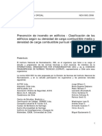 NCh 1993-1998 Prevención de Incendios en Edificios - Clasificación Según Su Carga Combustible