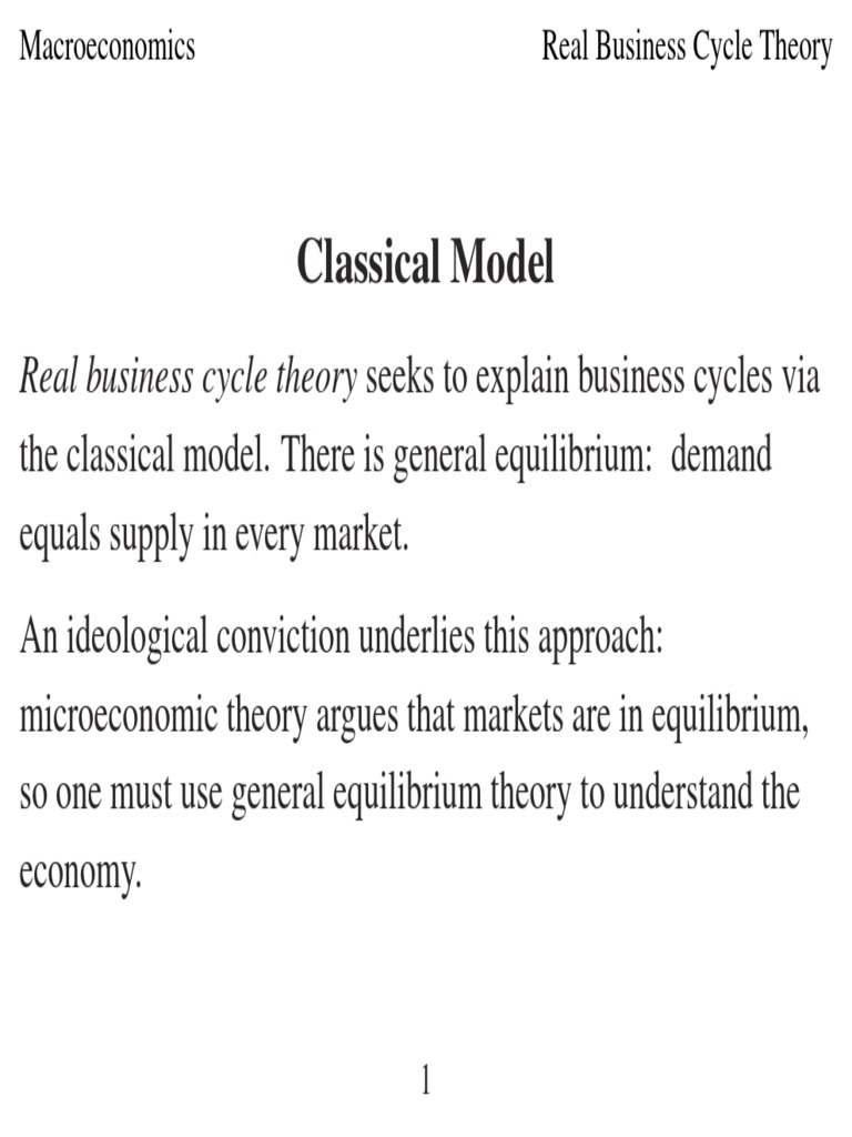 real business cycle theory essay