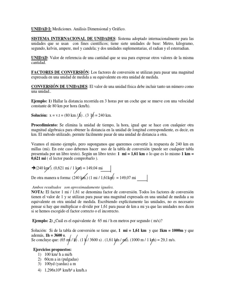 Km Hora A Metros Por Segundo GUIA DE FISICA #1 Estatica y Dinamica de Los Fluidos | PDF | Fuerza |  Fricción