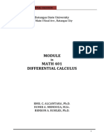 MODULES MATH 401 Differential Calculus 2020