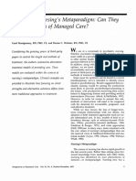 Caring and Nursing's Metapauadigm: Can They Survive The Managed Care?