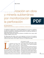 Caracterizacion en Obra y Mineriamsubterranea Por Monitorizacion de La Perforacion