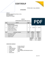 Cotización N 0813-1-2021 - Servicio de Reparación de Montacarga 1010 S.A