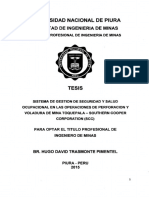 Tesis Sistema de Gestion de Seguridad y Salud Ocupacional en Las Operaciones de Perforacion y Voladura de Mina Toquepala