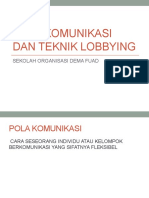 Pola Komunikasi Dan Teknik Lobbying