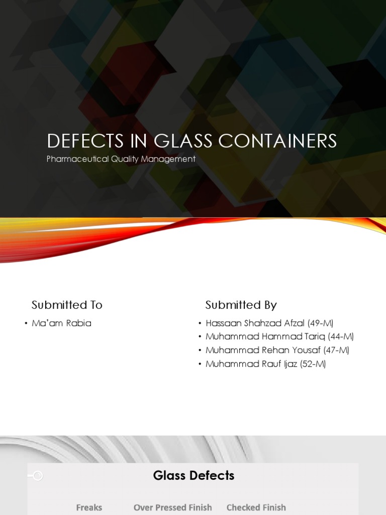 Defects in Glass Containers | PDF | Glasses | Secondary Sector Of The ...