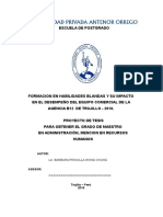 PROYECTO DE TESIS, FORMACION EN HABILIDADES BLANDAS Y SU IMPACTO EN EL DESEMPEÑO DEL EQUIPO COMERCIAL DE LA AGENCIA B12 DE TRUJILLO - 2018.