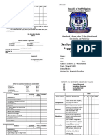 Senior High School Level Progress Report Card: Republic of The Philippines