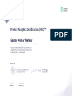 Product School - Product Analytics Certification - PAC™ - Gaurav Kuamr Wankar