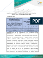 Ruta Orientadora de la Prestación del Servicio Social Unadista Cátedra Social Solidaria y Cátedra Región