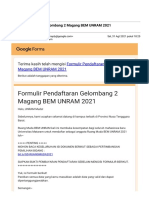 Gmail - Formulir Pendaftaran Gelombang 2 Magang BEM UNRAM 2021