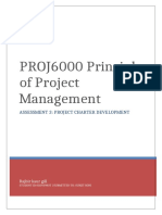PROJ6000 Principle of Project Management: Assessment 3: Project Charter Development