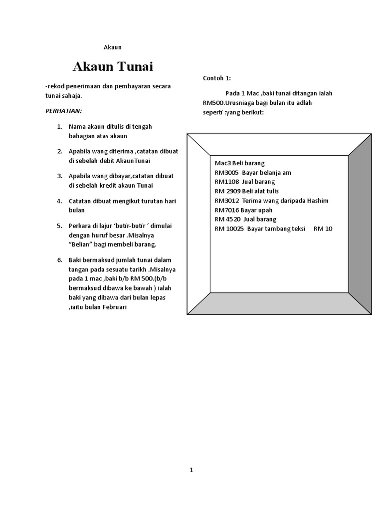 Akaun Tunai Pdf
