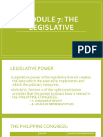 Module 7: The Legislative