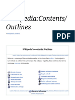 Wikipedia's Contents: Outlines