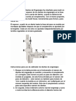 El Calibrador para Dientes de Engranajes