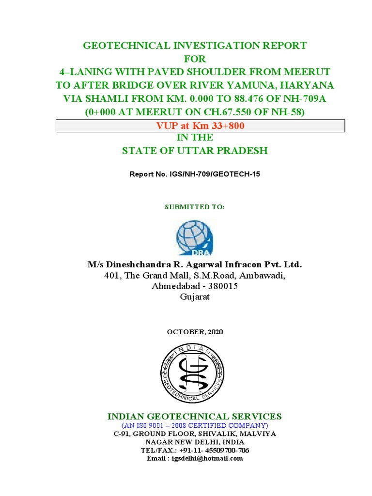 Sample Geotech Report | PDF | Geotechnical Engineering | Applied And ...
