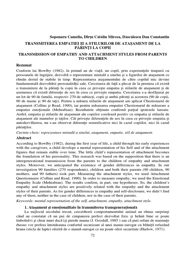 Despre Atasament | PDF