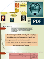 TEORÍA SOBRE LA POSIBILIDAD DEL CONOCIMIENTO Filosofia