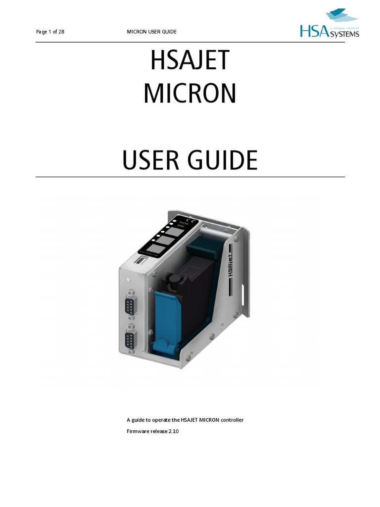 HSAJET Micron User Guide | PDF | Relay | Diode