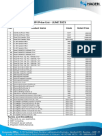 Retail New Price List (June 2021)