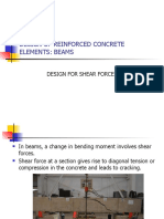 Design of Reinforced Concrete Elements: Beams: Design For Shear Forces