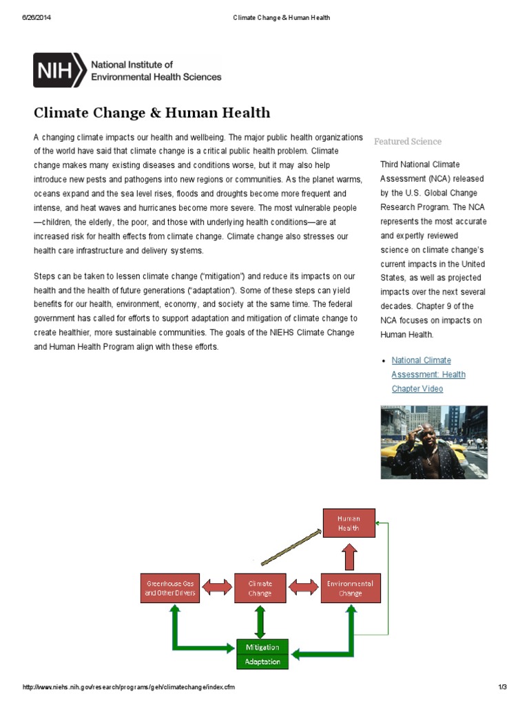 Climate Change's Impact on Health | PDF | Climate Change | Climate ...