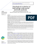 Technological Evolution of Wind Energy With Social Network Analysis