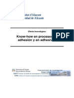 Know-How en Procesos de Adhesion y Adhesivos - Universidad de Alicante