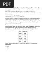 Standad Divisor (D) Total Population Number of People Apportion