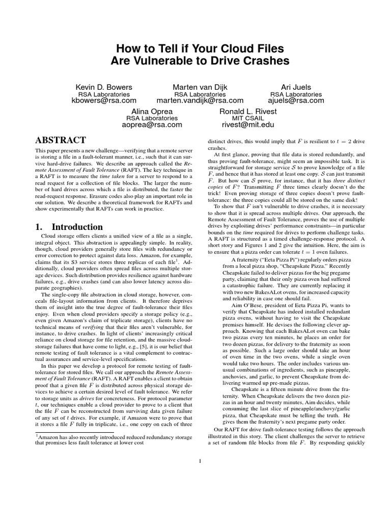 How To Tell If Your Cloud Files Are Vulnerable To Drive Crashes PDF