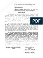 Deed of sale of a portion of a parcel of a registered land, manuela to leonida villas - Lot