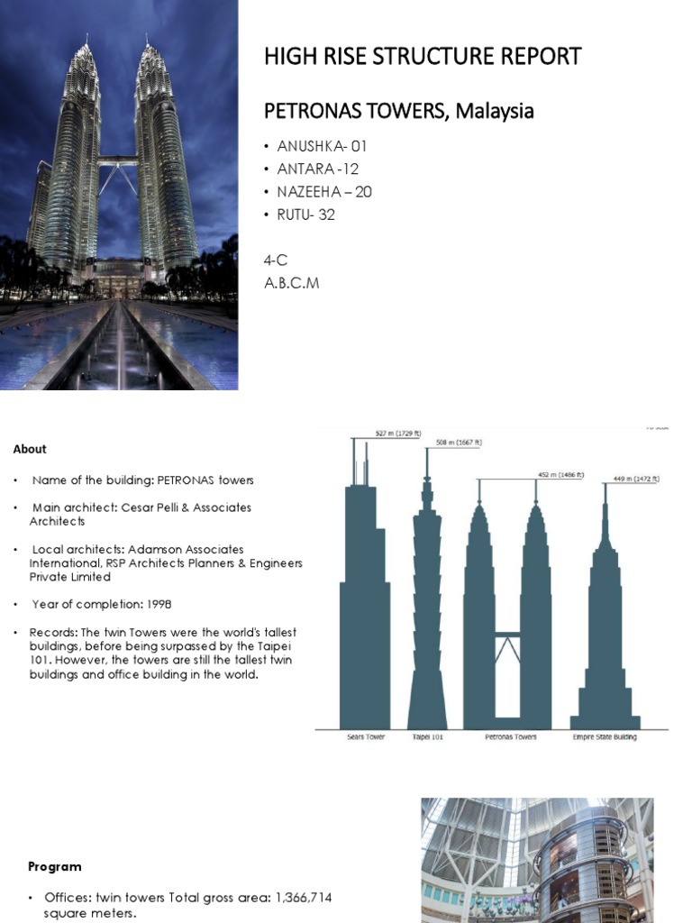 Petronas Towers Structural Overview | PDF | Elevator | Computer Network