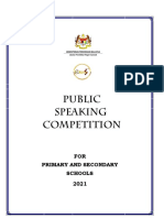 Public Speaking Competition: FOR Primary and Secondary Schools 2021