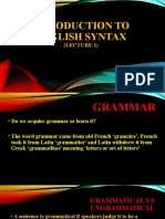 Introduction To English Syntax