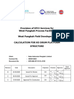 Provision of EPCI Services For West Pangkah Process Facilities West Pangkah Field Development Calculation For Ko Drum Platform Structure