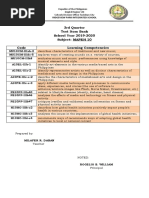 3rd Quarter Test Item Bank School Year 2019-2020 Subject: MAPEH 10 Code Learning Competencies