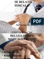 Modele de Relatie Echipa Medicala - Pacient