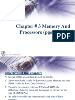 Objectives of This Chapter:: Chapter # 3 Memory and Processors (Pgs. 59 - 63)