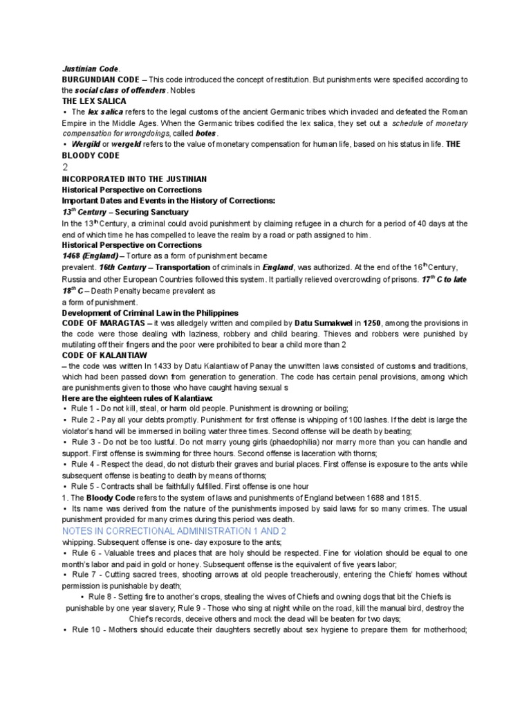 Correctional Administration 1 Semestral Notes | PDF | Prison | Crimes