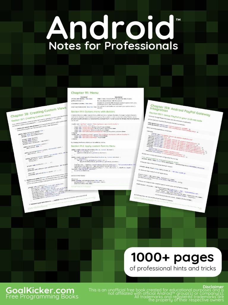 Android Notes For Professionals 1 | PDF | Integer (Computer Science ...