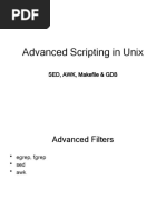 Advanced Scripting in Unix: SED, AWK, Makefile & GDB